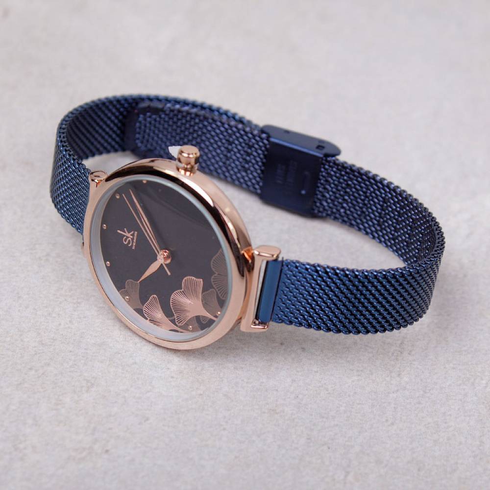 Женские Часы наручные SK, синие 8125
