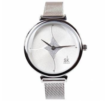 Женские Часы наручные "SK", серебристые 8850