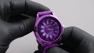 Женские силиконовые Часы наручные, фиолетовые 13142